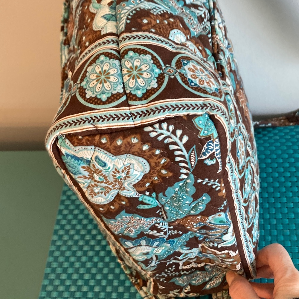 Vera Bradley Java Blue Tote Bag Made in USA - Picture 5 of 16